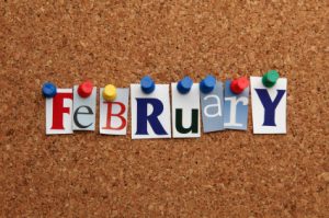 February pinned on noticeboard